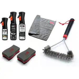 WEBER Reinigungs-Set, BxL: 18,2 cm x 25,2 cm, Edelstahl & Kunststoff