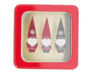 Keksdose eckig mit Fenster, 14,7cm