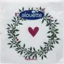 Bild 1 von alouette Cocktail-Serviette Kranz/Herz geprägt