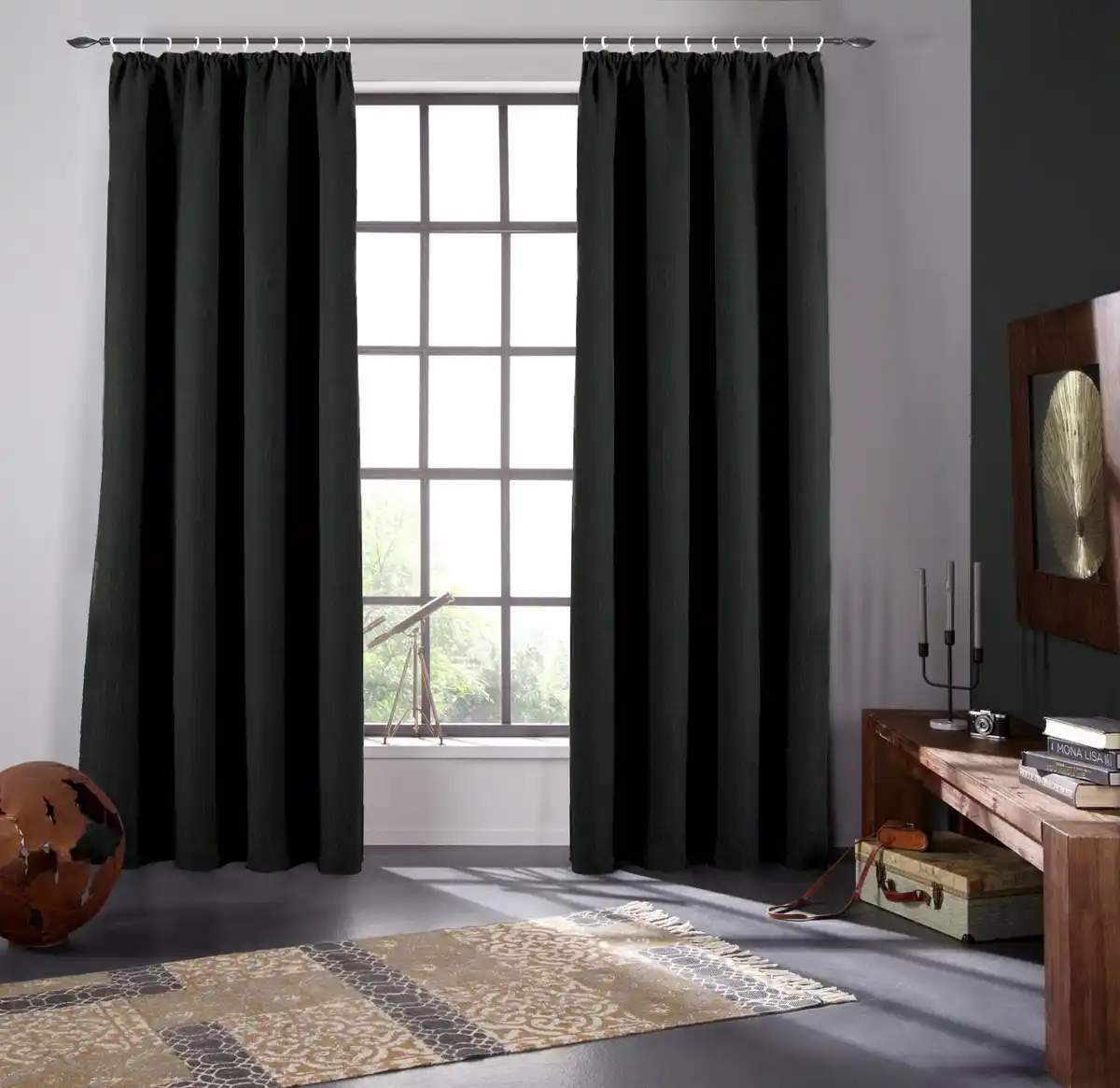 Bild 1 von Bruno Banani Verdunkelungsvorhang Bela (1 St), Kräuselband, verdunkelnd, blickdicht, meliert, verschiedene Größen