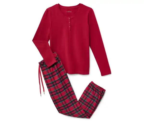 Bild 1 von Flanell-Pyjama-Set, rot