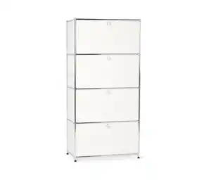 Highboard Metall »CN3« mit 4 Klappenfächern, weiß
