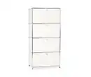 Bild 1 von Highboard Metall »CN3« mit 4 Klappenfächern, weiß