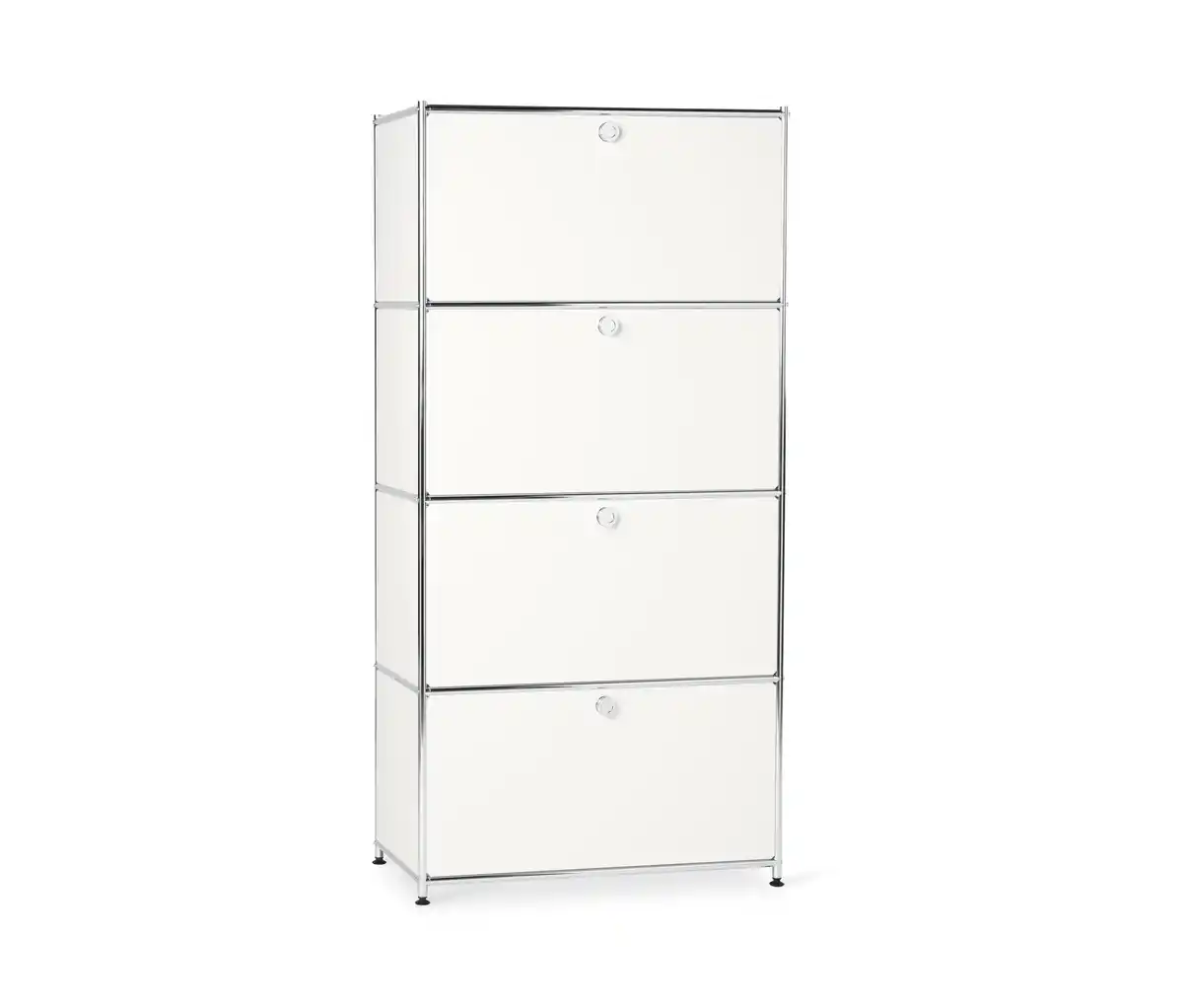 Bild 1 von Highboard Metall »CN3« mit 4 Klappenfächern, weiß