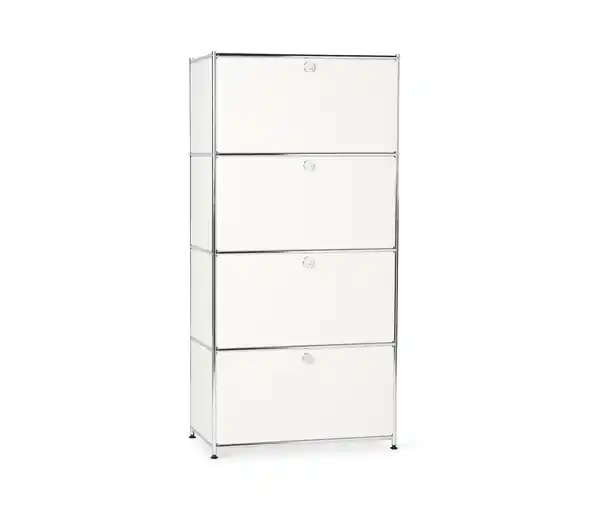 Bild 1 von Highboard Metall »CN3« mit 4 Klappenfächern, weiß