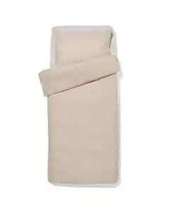 Bettbezug 140 × 200/220 cm, Flanell, grau meliert