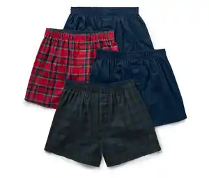 4 Flanell-Boxershorts, kariert