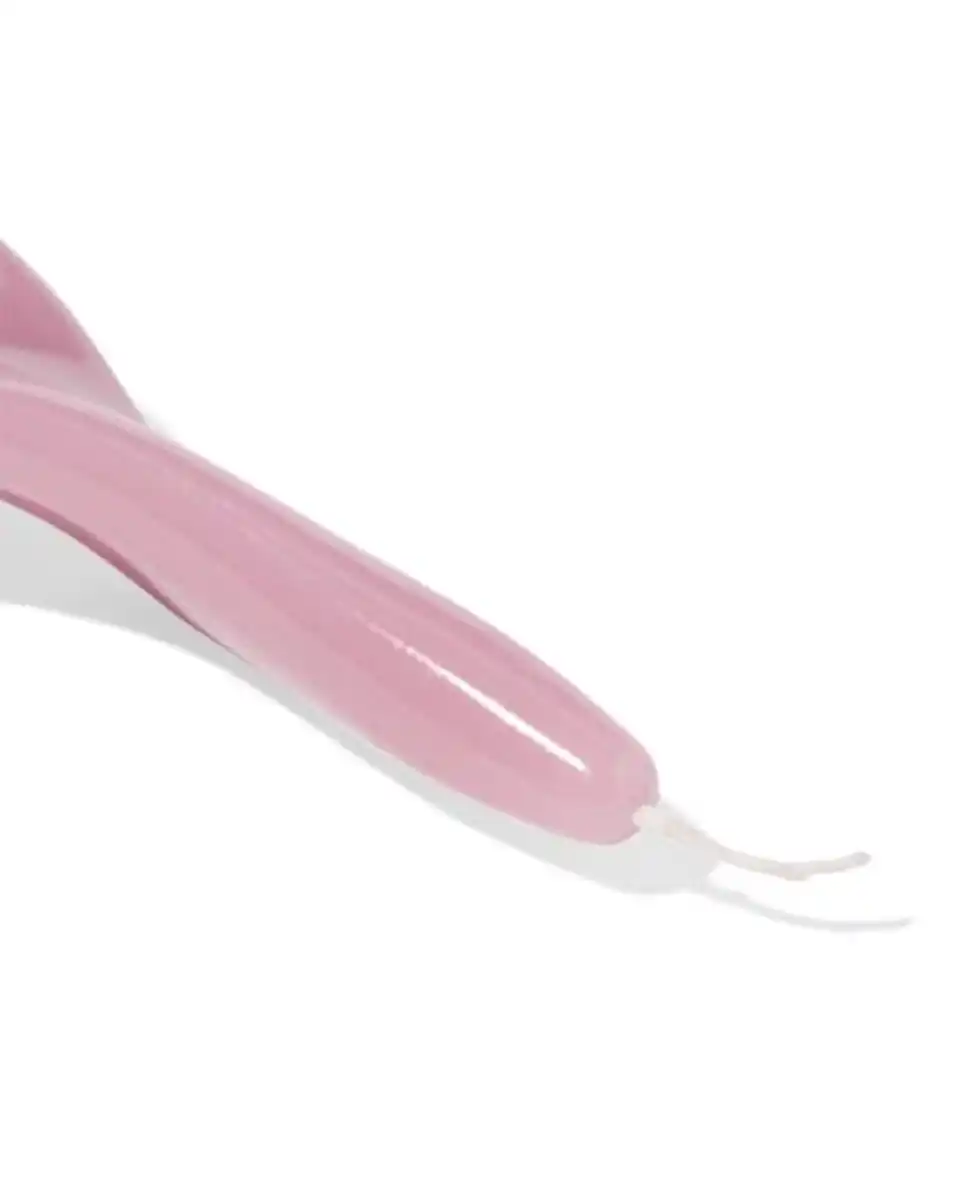 Bild 2 von Haushaltskerze XL ⌀ 4,3 x 27 cm, gedreht, Altrosa