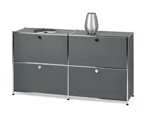 Sideboard »CN3« mit vier Klappen, grau