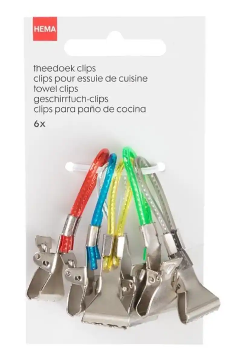 Bild 3 von Geschirrtuch-Klammern, 1.5 x 5.5 cm, bunt