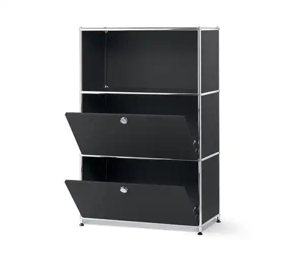Bild 1 von Regal Metall »CN3« mit 2 Klappenfächern, schwarz
