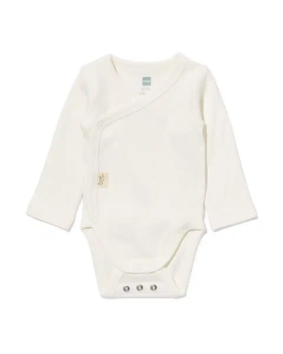 Bild 1 von Newborn-Wickelstrampler zum Mitwachsen, LENZING™ ECOVERO™, gerippt weiß