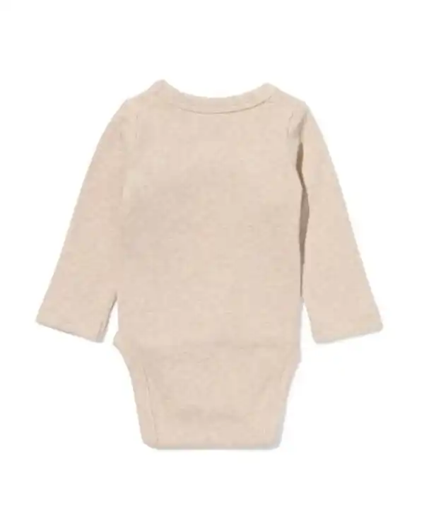 Bild 2 von Newborn-Wickelstrampler zum Mitwachsen, LENZING™ ECOVERO™, gerippt sandfarben