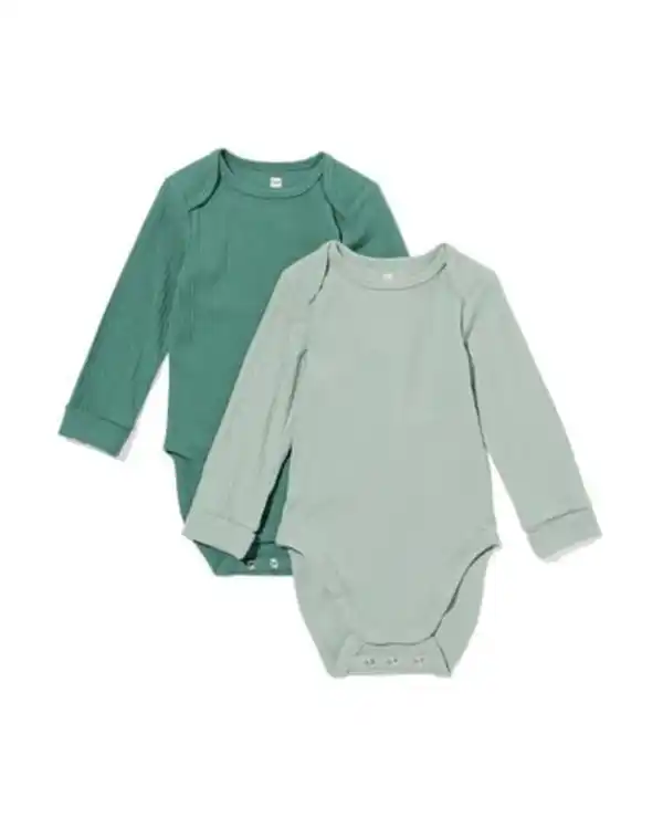 Bild 1 von Strampler ecovero™ gerippt – 2 Stück grün