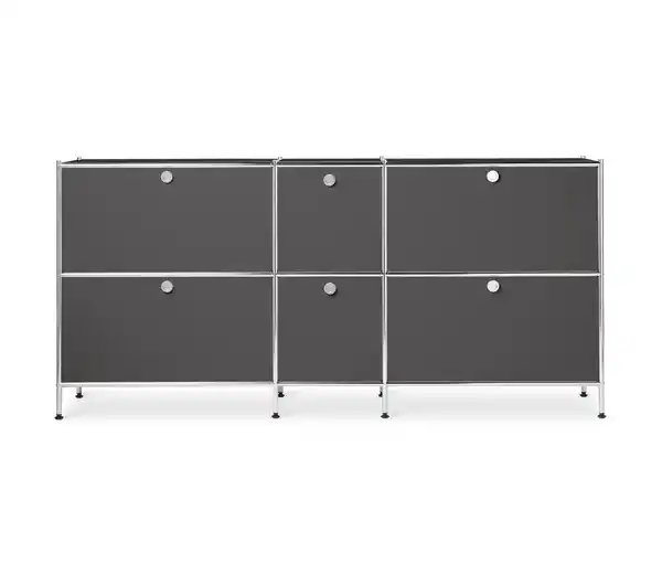 Bild 1 von Sideboard Metall »CN3« groß mit 6 Klappenfächern, grau