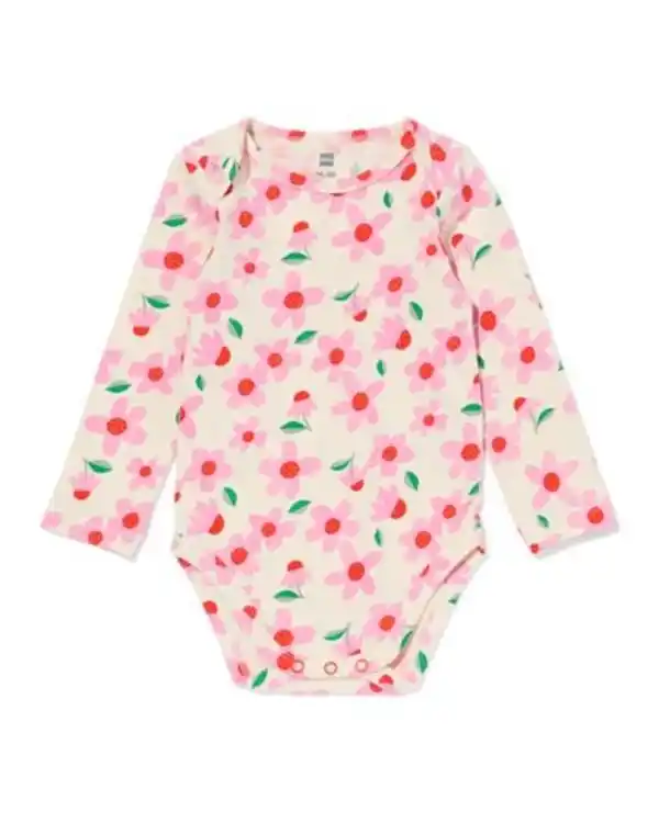 Bild 1 von Strampler mit Stretchanteil, Blumen rosa