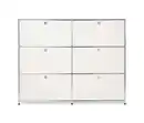 Bild 1 von Kommode Metall »CN3« mit 6 Klappenfächern, groß, weiß