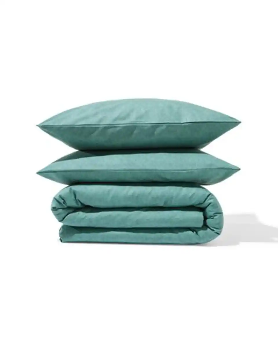 Bild 4 von Bettbezug 200 × 200/220 cm, Flanell, grün meliert