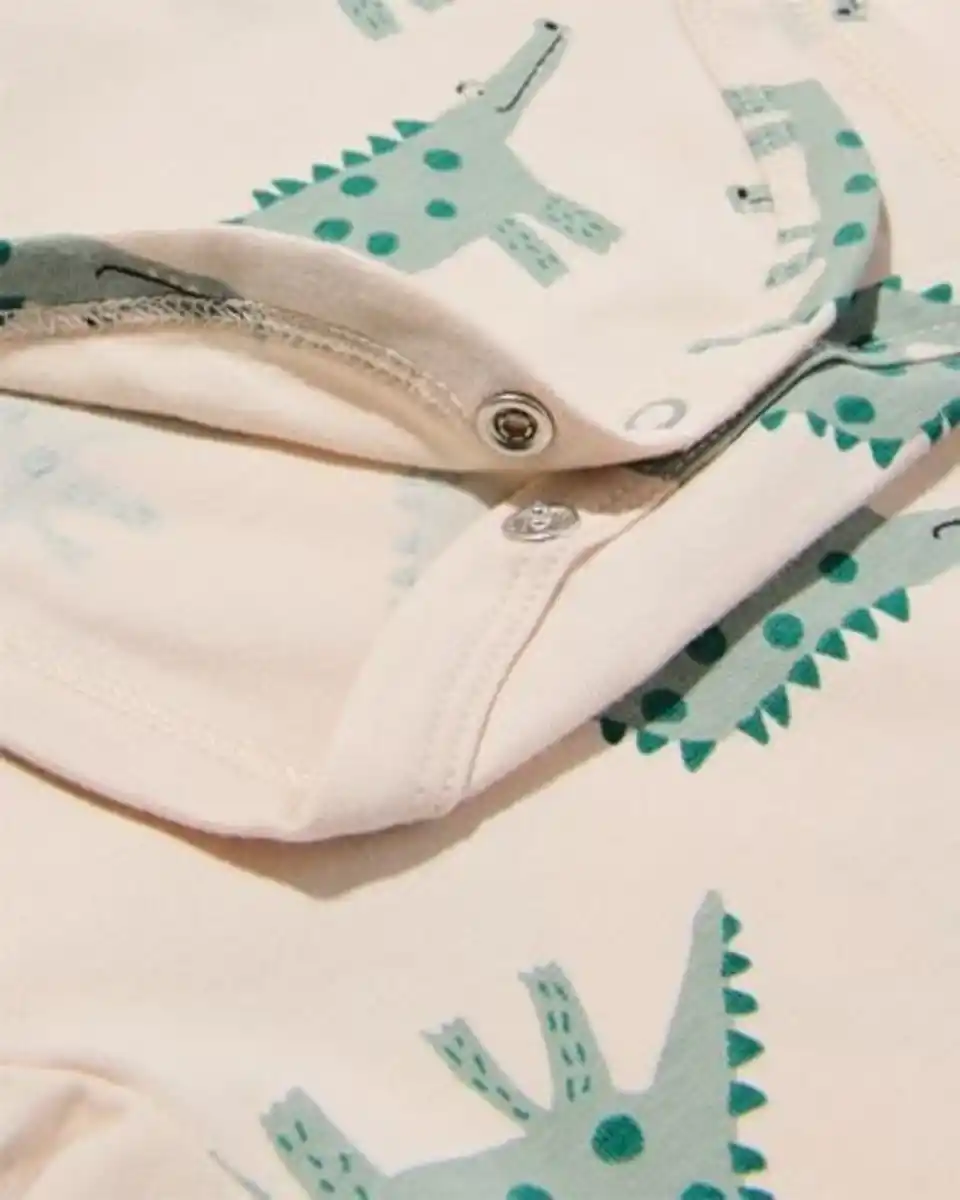 Bild 3 von Strampler mit Stretchanteil, Drache eierschalenfarben