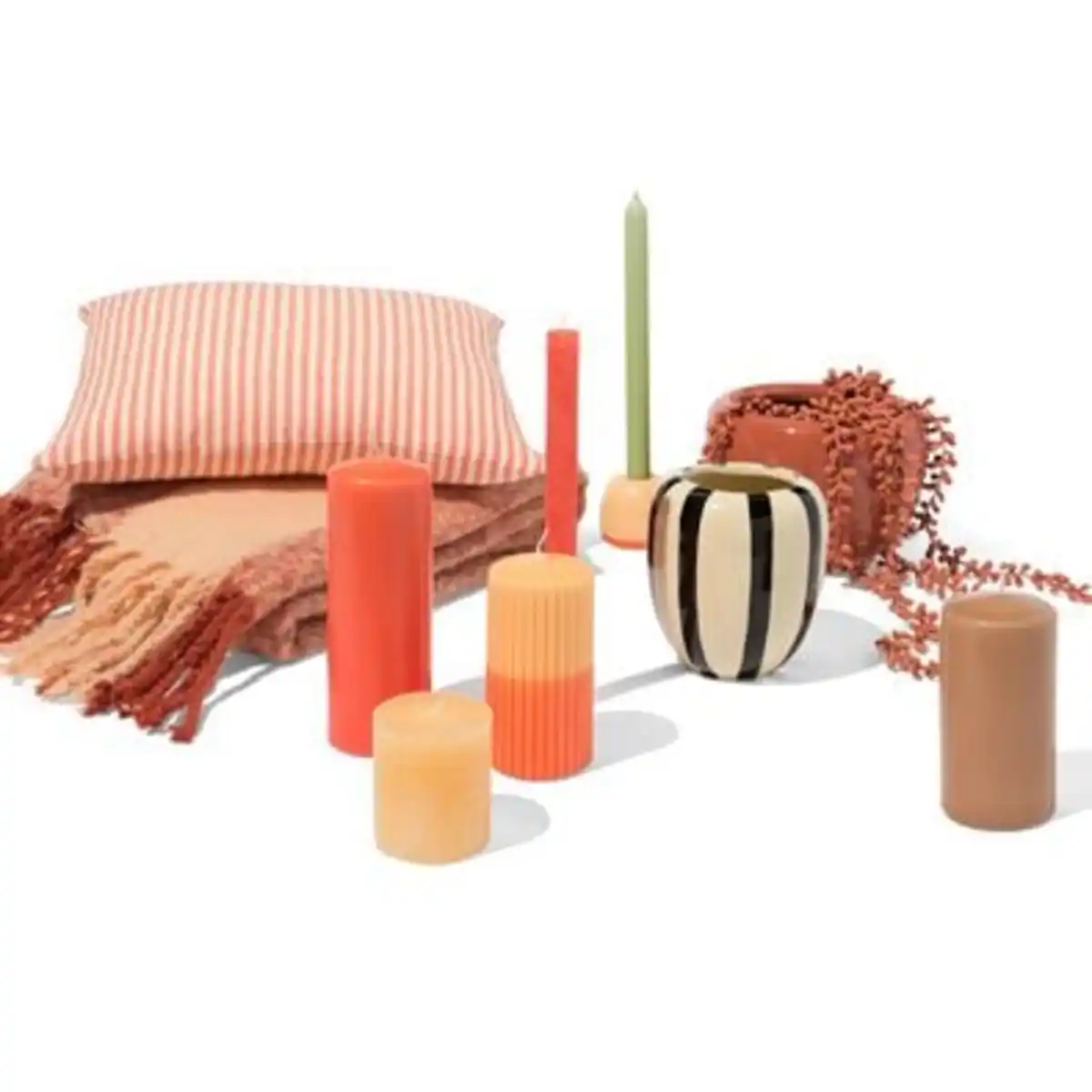 Bild 3 von Lange Haushaltskerze, Ø 2,2 × 29 cm, Hellgrün – 12 Stück