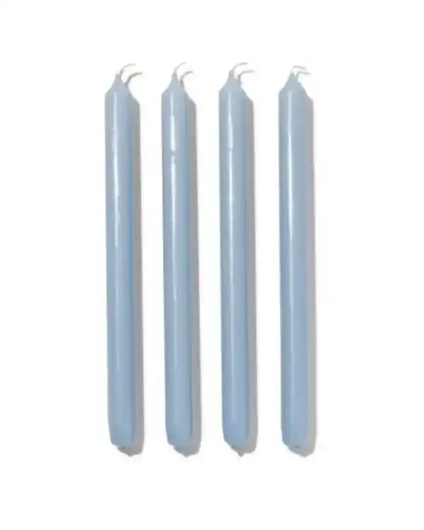 Bild 2 von 12er-Pack lange Haushaltskerzen, Ø 2.2 x 29 cm, hellblau
