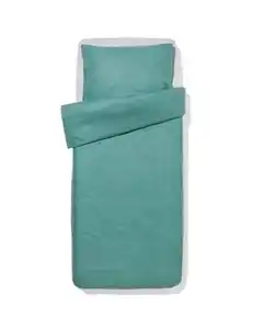 Bettbezug 140 × 200/220 cm, Flanell, grün meliert