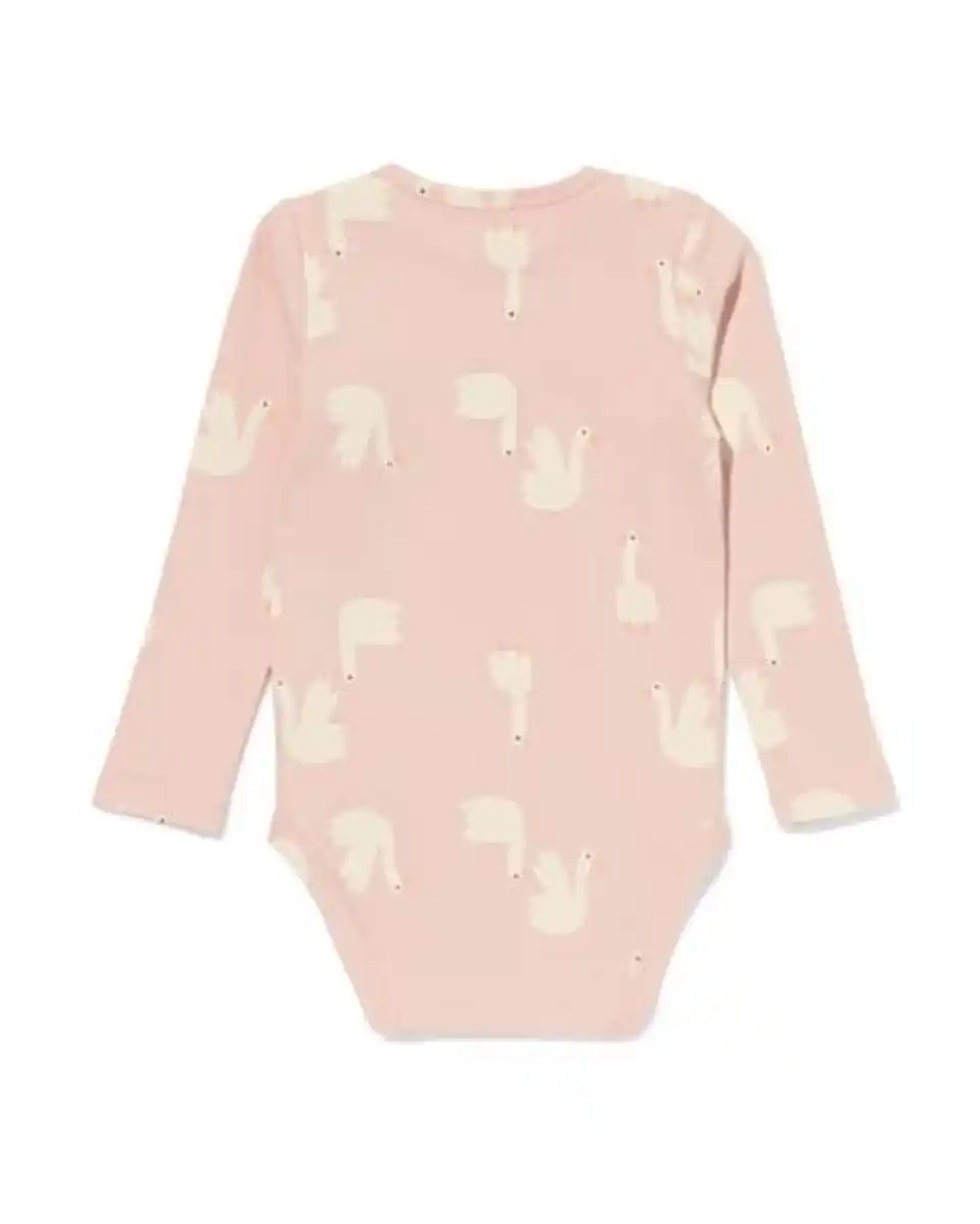 Bild 2 von Strampler mit Stretchanteil, Gänse rosa