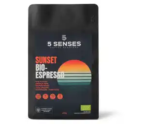 5 Senses - Sunset Bio-Espresso - 50% koffeinreduziert - 250 g Ganze Bohne