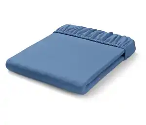 Biber-Spannbettlaken, hellblau, Normalgröße