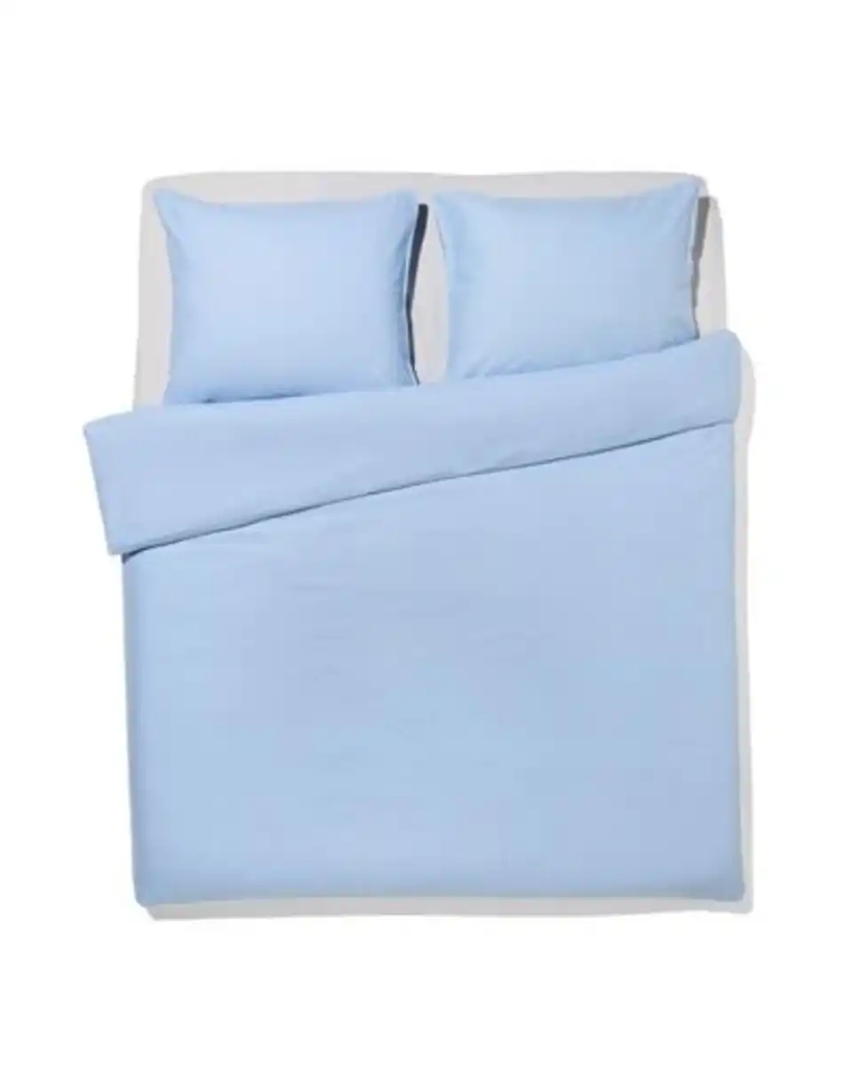 Bild 1 von Bettbezug 240 × 200/220 cm, Flanell, gestreift, hellblau