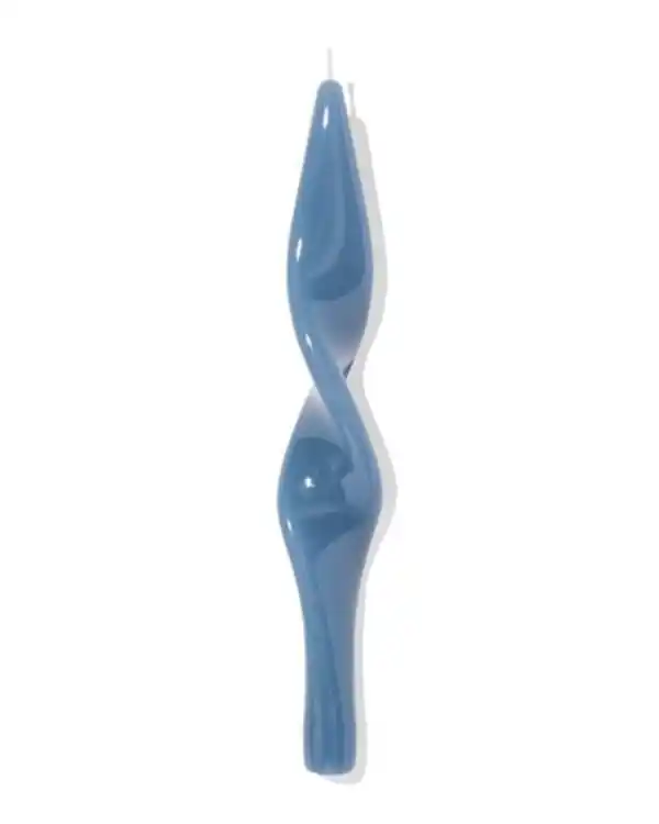 Bild 1 von Haushaltskerze XL ⌀ 4,3 x 27 cm, gedreht, Blau