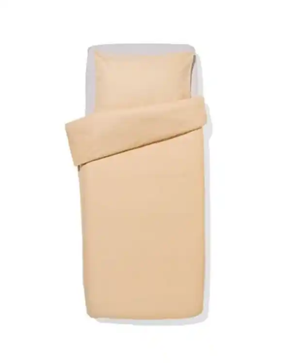 Bild 1 von Bettbezug 140 × 200/220 cm, Flanell, gestreift, beige