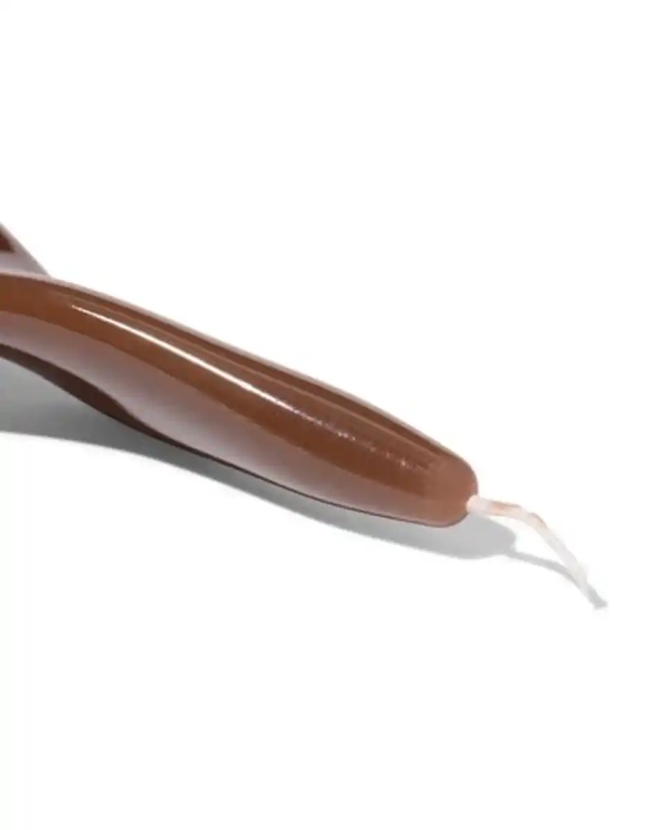 Bild 2 von Haushaltskerze XL ⌀ 4,3 x 27 cm, gedreht, Braun