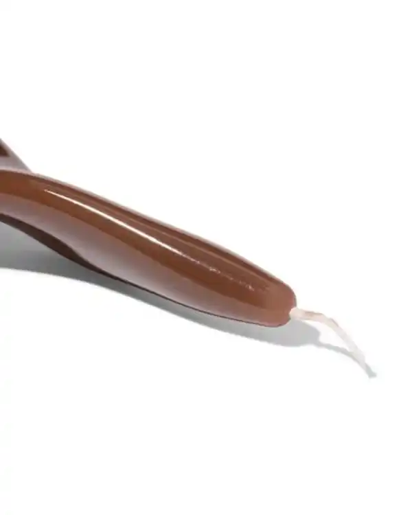 Bild 2 von Haushaltskerze XL ⌀ 4,3 x 27 cm, gedreht, Braun