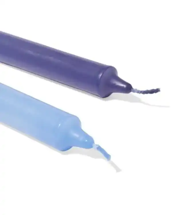 Bild 3 von Haushaltskerzen ⌀ 2,2 x 25 cm, Farbverlauf blau – 2 Stück