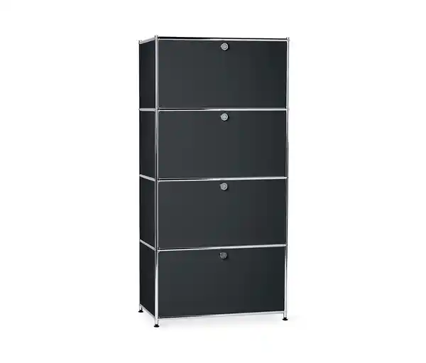 Bild 1 von Highboard Metall »CN3« mit 4 Klappenfächern, schwarz