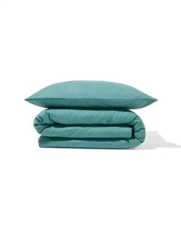 Bild 4 von Bettbezug 140 × 200/220 cm, Flanell, grün meliert