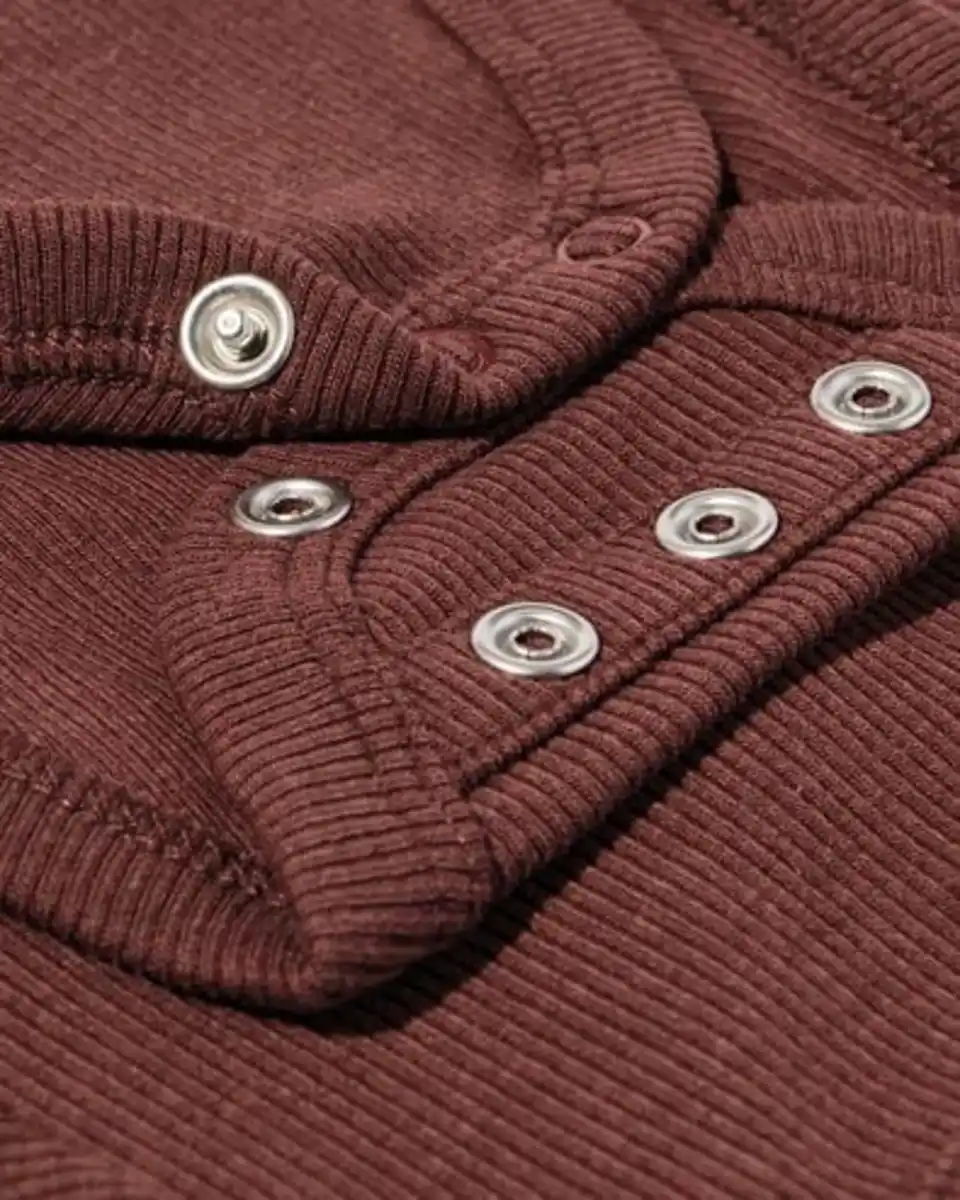 Bild 3 von Newborn-Wickelstrampler zum Mitwachsen, LENZING™ ECOVERO™, gerippt dunkelbraun