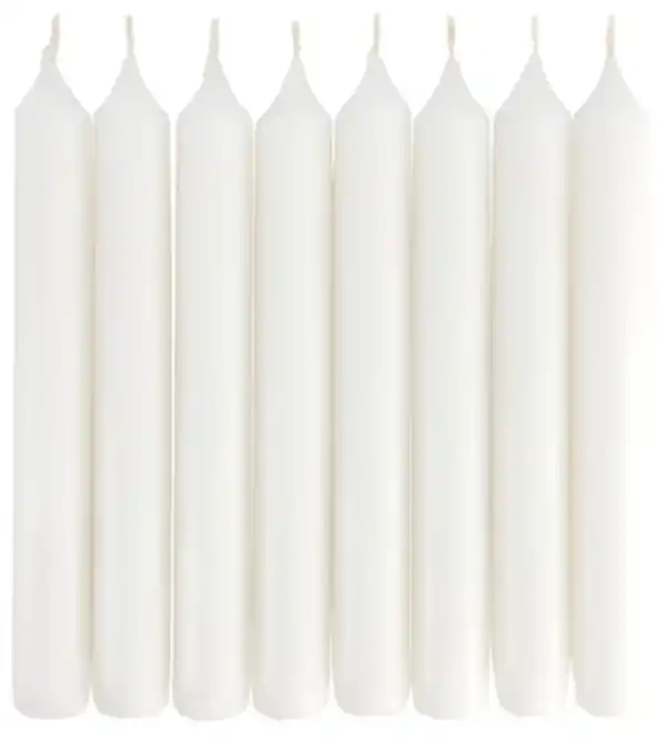 Bild 1 von 8er-Pack Dinnerkerzen, Ø 2 x 17 cm, weiß