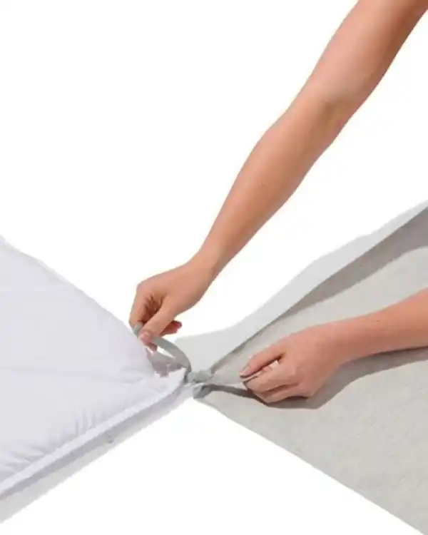 Bild 2 von Bettbezug 140 × 200/220 cm, Flanell, kariert, grün-beige