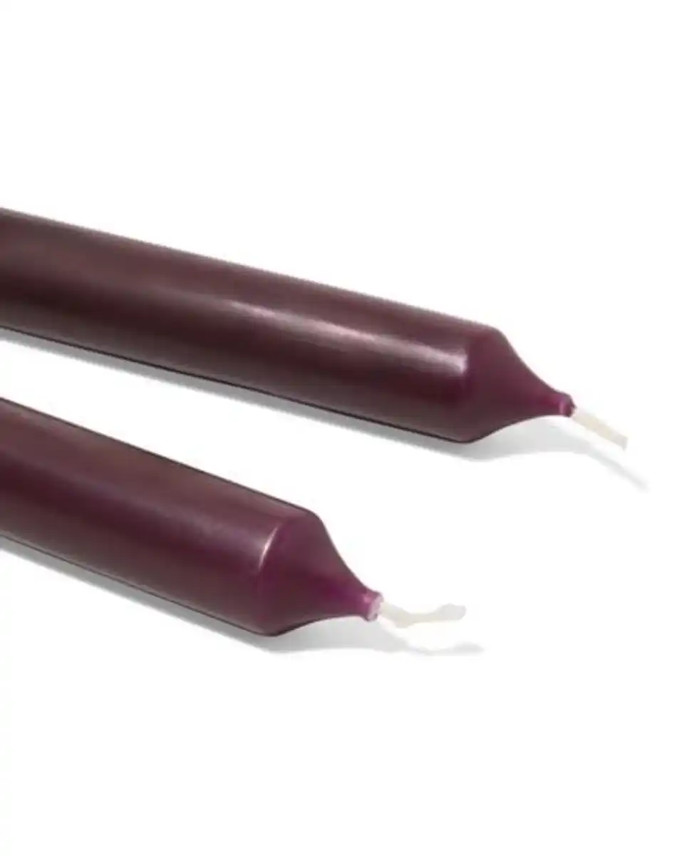 Bild 3 von Lange Haushaltskerze, Ø 2,2 × 29 cm, Dunkelbraun – 12 Stück