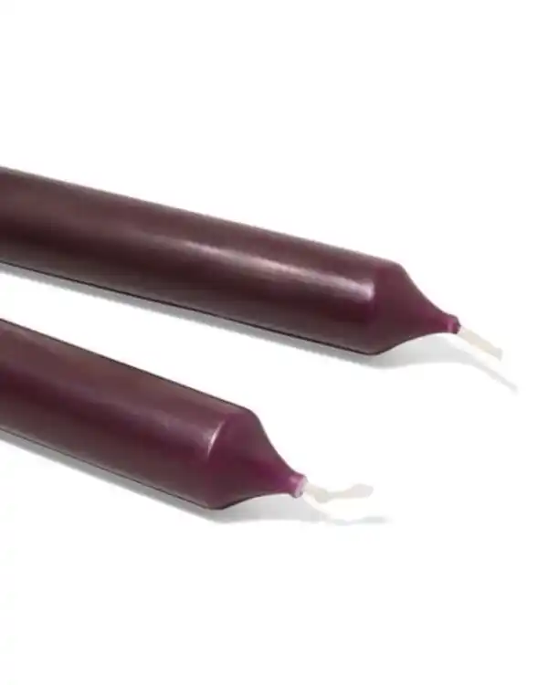 Bild 3 von Lange Haushaltskerze, Ø 2,2 × 29 cm, Dunkelbraun – 12 Stück