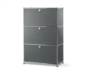 Regal Metall »CN3« mit 3 Klappenfächern, grau