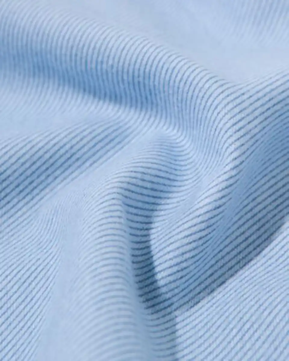 Bild 3 von Bettbezug 200 × 200/220 cm, Flanell, gestreift, hellblau