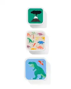 3er-Pack Snackboxen, Dinosaurier