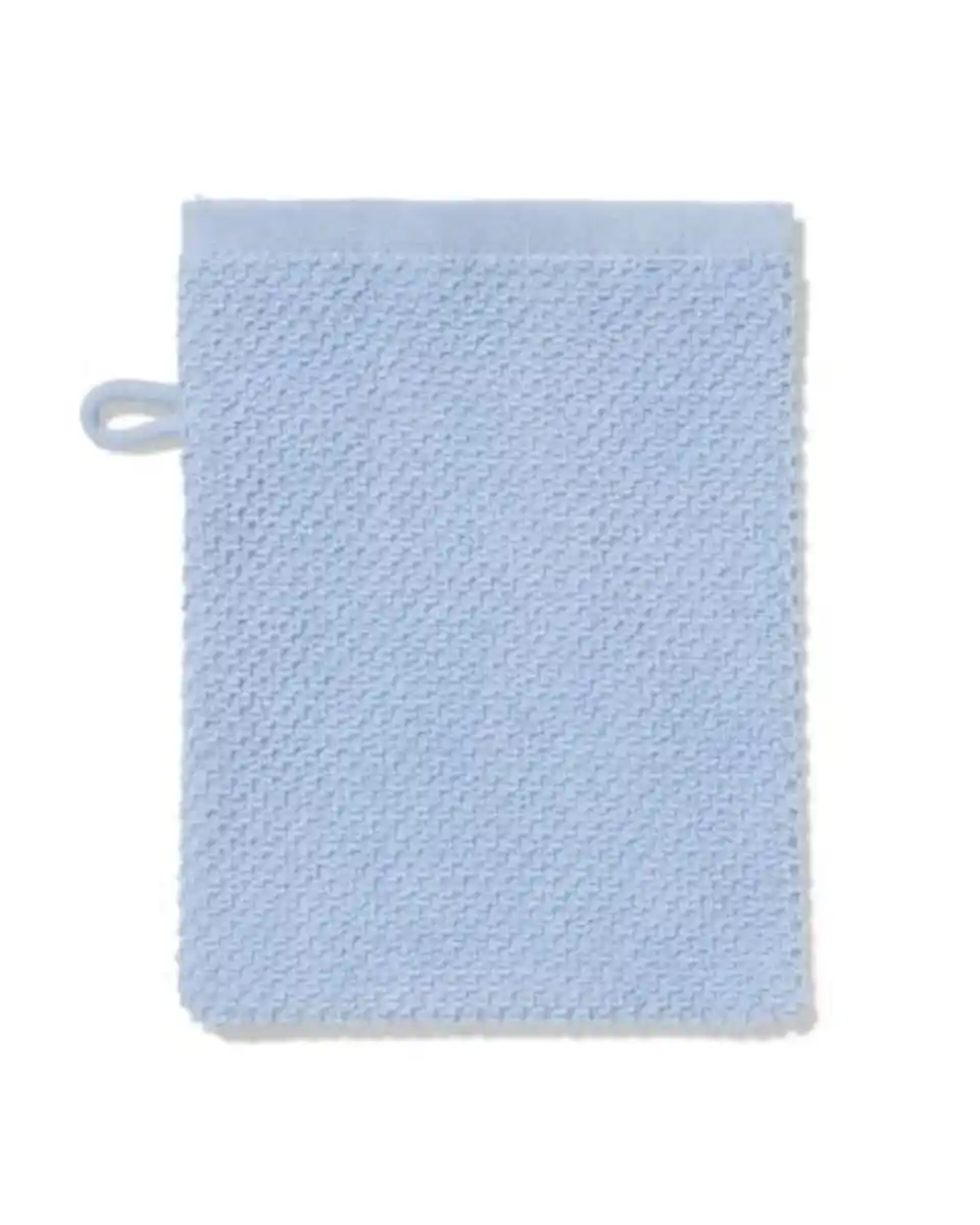 Bild 1 von Waschhandschuh der zweiten Chance, 16 x 21 cm, aus recycelter Baumwolle, Hellblau