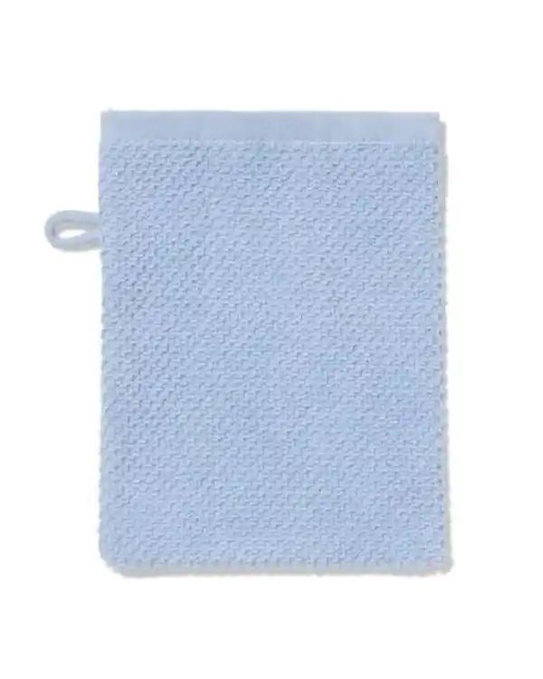 Bild 1 von Waschhandschuh der zweiten Chance, 16 x 21 cm, aus recycelter Baumwolle, Hellblau