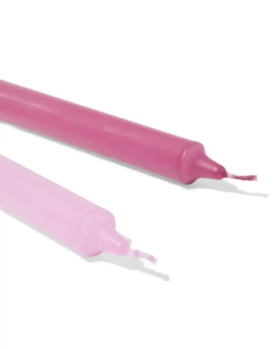 Bild 3 von Haushaltskerzen ⌀ 2,2 x 25 cm, Farbverlauf rosa – 2 Stück