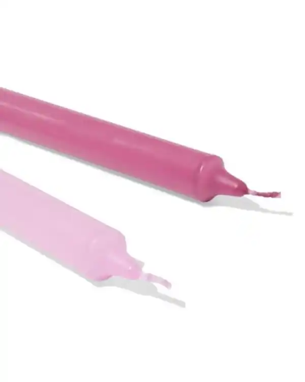 Bild 3 von Haushaltskerzen ⌀ 2,2 x 25 cm, Farbverlauf rosa – 2 Stück