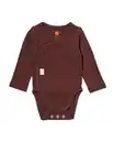 Bild 1 von Newborn-Wickelstrampler zum Mitwachsen, LENZING™ ECOVERO™, gerippt dunkelbraun